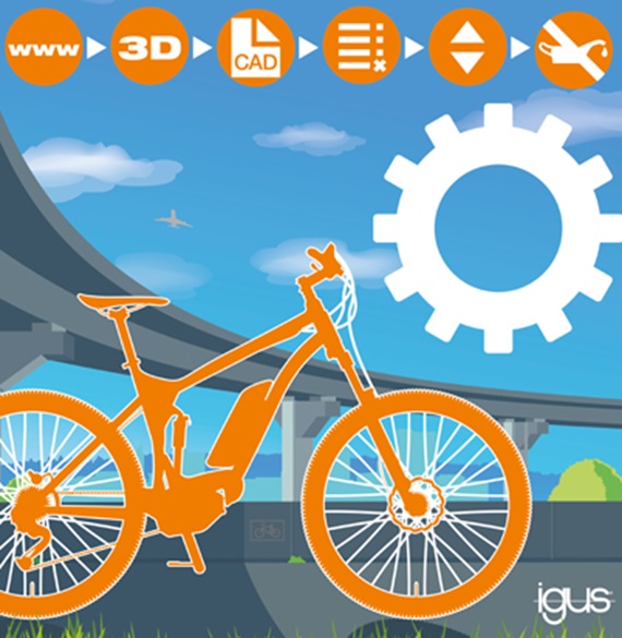 Pignone in polimero stampato in 3D per biciclette
