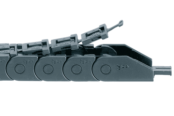 Serie zipper 047, catena portacavi, apribile a zip lungo il raggio esterno