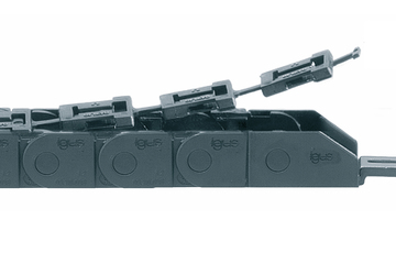 Serie zipper 07, catena portacavi, apribile a zip lungo il raggio esterno