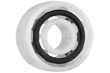 xiros® cuscinetto a sfere radiali, doppia fila, xirodur B180, sfere in vetro, gabbia in PA, mm
