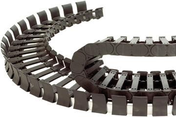 twisterchain serie TC32, catena portacavi, apribile lungo il raggio interno