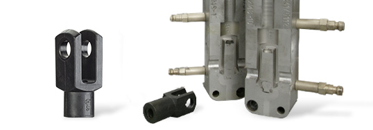 Strumento per stampaggio a iniezione realizzato in alluminio con componente prodotto al suo interno