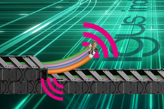 La catena portacavi trasferisce i dati