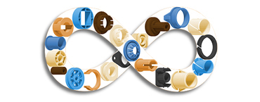 Svariati cuscinetti speciali personalizzati da igus® in base ai vostri requisiti specifici