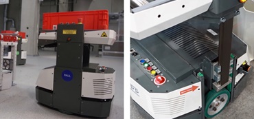 DTS di Knapp con assi con cinghia dentata drylin® ZLW sulla piattaforma di sollevamento