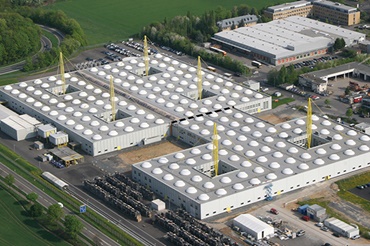 la fabbrica dopo l'ampliamento del 60%