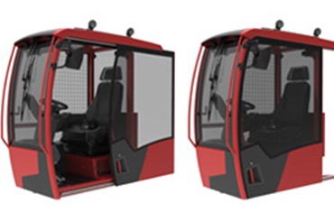 Cabina con tecnologia lineare drylin® nella portiera scorrevole