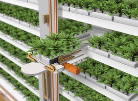 Catena portacavi verticale per il vertical farming
